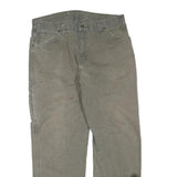 DICKIES Mens Regular Fit Workwear Jeans Beige Cotton Blend Zip W38 L32 Painter