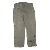 DICKIES Mens Regular Fit Workwear Jeans Beige Cotton Blend Zip W38 L32 Painter