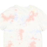 CHAMPION Mens White & Pink Tie Dye T-Shirt L Short Sleeve Crew Neck Casual