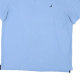 NAUTICA Mens Blue Short Sleeve Plain 2XL Casual Polo Shirt Cotton Blend