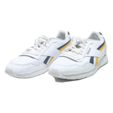 REEBOK Classic Leather Mens Trainers White Navy & Yellow Leather UK 11 Retro
