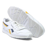 REEBOK Classic Leather Mens Trainers White Navy & Yellow Leather UK 11 Retro