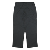 DICKIES Mens Cotton Blend Black Regular Straight Trousers W36 L30 Workwear