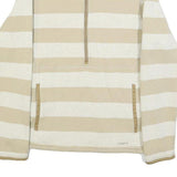 PATAGONIA Womens Beige & Cream Striped Plain Half Zip Pullover Regular Fit M