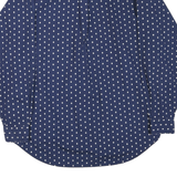 TOMMY HILFIGER Mens Blue & White Patterned Cotton Blend Shirt M Button-Down