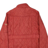BARBOUR INTERNATIONAL Womens Red Quilted Button Jacket 2XL Polyester Blend