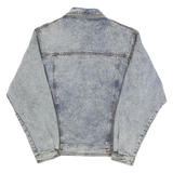 SKYDIVER Womens Blue Denim Button Jacket M Cotton Acid Wash Stylish