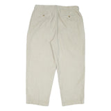 TOMMY HILFIGER Mens Cotton Blend Beige Regular Straight Trousers W38 L30 Classic