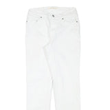 LEVI'S Womens White Regular Fit Straight Denim Jeans W25 L27 Cotton Blend Zip