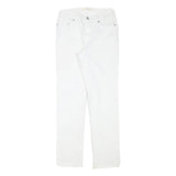 LEVI'S Womens White Regular Fit Straight Denim Jeans W25 L27 Cotton Blend Zip