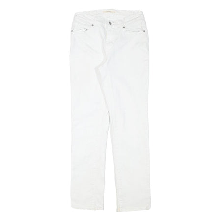 LEVI'S Womens White Regular Fit Straight Denim Jeans W25 L27 Cotton Blend Zip