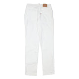LEVI'S Womens White Regular Fit Straight Denim Jeans W25 L27 Cotton Blend Zip
