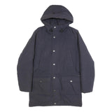 CARHARTT WIP Mens Navy Blue Hooded Cotton Blend Jacket S Zip Casual Outerwear