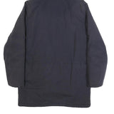 CARHARTT WIP Mens Navy Blue Hooded Cotton Blend Jacket S Zip Casual Outerwear