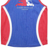 BEFOOT Mens Blue & Red Sporting Club Vest 2XL Sleeveless Crew Neck Polyester