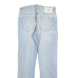 TRUE RELIGION Womens Slim Light Blue Denim Jeans W28 L28 Zip Casual Stretch