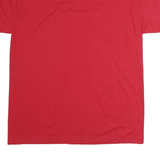 HANES Mens Red T-Shirt M Short Sleeve Crew Neck Plain Cotton Classic Casual
