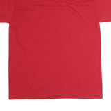 HANES Mens Red T-Shirt M Short Sleeve Crew Neck Plain Cotton Classic Casual