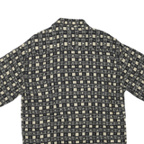 PIERRE CARDIN Mens Black & Cream Patterned Shirt M Summer Casual Cotton Blend