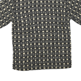 PIERRE CARDIN Mens Black & Cream Patterned Shirt M Summer Casual Cotton Blend