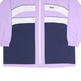 ALEX ATHLETICS Womens Lilac & Navy Zip Jacket XL Polyester Blend Colourblock