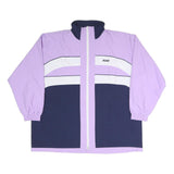 ALEX ATHLETICS Womens Lilac & Navy Zip Jacket XL Polyester Blend Colourblock