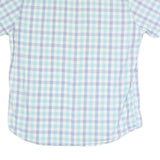 LEE Mens Blue & Green Checked Short Sleeve Shirt XL Casual Cotton Blend