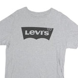 LEVI'S Mens Grey Cotton Graphic T-Shirt L Short Sleeve Round Neck Casual