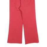Womens Regular Fit Red Wool Blend Zip Closure Trousers W30 L25 Stylish