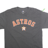 GENUINE MERCHANDISE Mens Grey Astros Graphic T-Shirt L Short Sleeve Crew Neck