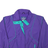WOOLRICH Womens Purple & Teal Retro Lightweight Zip Jacket L Polyester