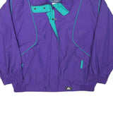 WOOLRICH Womens Purple & Teal Retro Lightweight Zip Jacket L Polyester