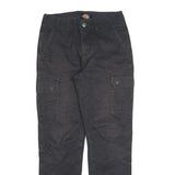 DICKIES Womens Cotton Blend Black Slim Cargo Trousers W28 L30 Workwear Utility