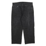 LEVI'S 505 Mens Jeans Black Regular Straight Denim Medium W36 L23 Classic Zip