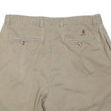 TOMMY HILFIGER Womens Shorts Beige Casual Plain XL W36 Lightweight Cotton Blend