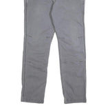 CARHARTT Mens Cotton Blend Grey Regular Straight Fit Trousers W36 L32 Workwear