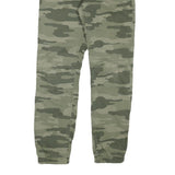 SKATE NATION Mens Cotton Blend Green Camouflage Regular Fit Drawstring Waist W28