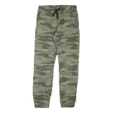 SKATE NATION Mens Cotton Blend Green Camouflage Regular Fit Drawstring Waist W28
