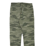 SKATE NATION Mens Cotton Blend Green Camouflage Regular Fit Drawstring Waist W28