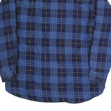 WORK CENTRE Mens Blue & Navy Check Shirt M Long Sleeve Button Pocket Casual