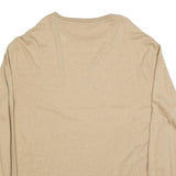 POLO RALPH LAUREN Mens Beige Long Sleeve Crew Neck T-Shirt XL Cotton Blend