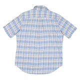 NAUTICA Mens Blue & White Check Short Sleeve Shirt M Casual Cotton Blend