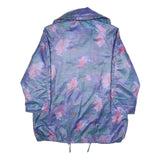 Womens Blue & Purple Abstract Pattern Zip Jacket XL Polyester Blend Casual