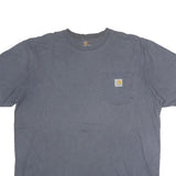 CARHARTT Mens Blue Pocket T-Shirt L Short Sleeve Crew Neck Cotton Casual