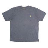 CARHARTT Mens Blue Pocket T-Shirt L Short Sleeve Crew Neck Cotton Casual