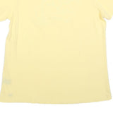 CREW CLOTHING Womens Yellow Cotton Blend Graphic T-Shirt UK 14 Short Sleeve