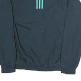ADIDAS Mens Blue Jacket L Polyester Plain Zip Sports Casual Athletic