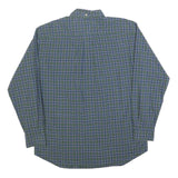 TOMMY HILFIGER Mens Green & Blue Check Shirt M Button Down Cotton Blend