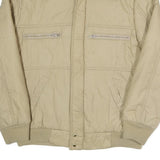 Womens Beige Zip Jacket L Polyester Blend Plain Lightweight Casual