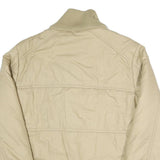Womens Beige Zip Jacket L Polyester Blend Plain Lightweight Casual